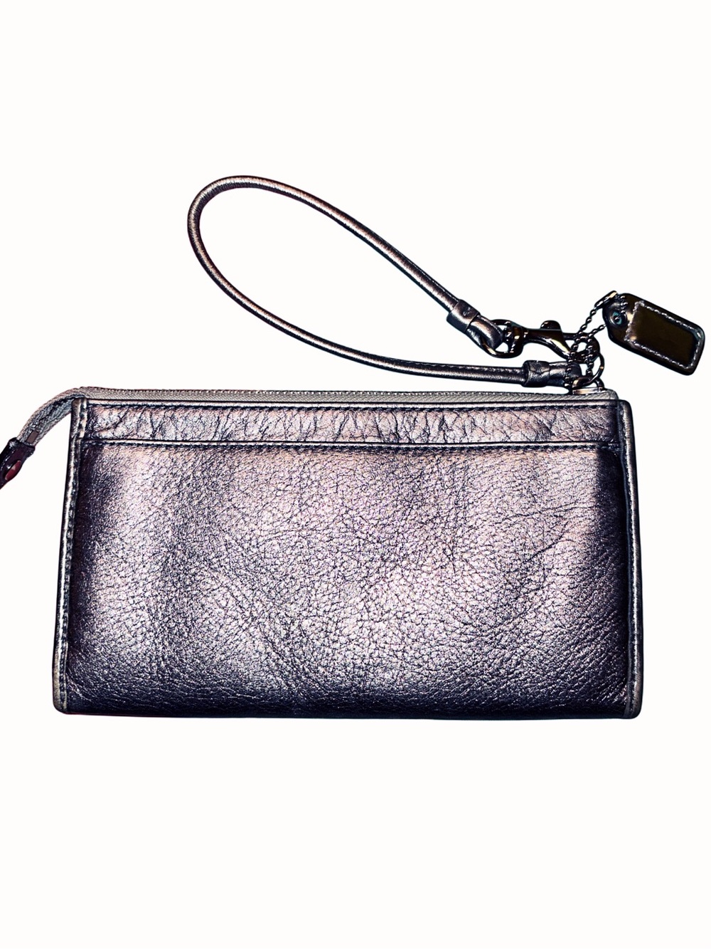 Coach Legacy Slim Wristlet Metallic Silver Leather 65th Anniversary - Picture 2 of 8